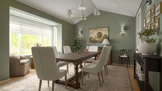 Transitional Dining Room by Havenly Interior Designer Andrea