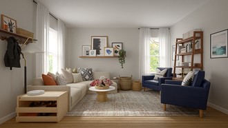 Inspired Modern, Warm Transitional Entryway by Havenly Interior Designer Erin