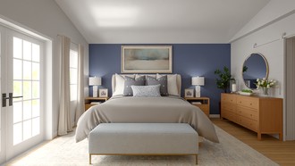 California Cool, Warm Transitional Bedroom by Havenly Interior Designer Rachel