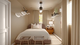 Warm Transitional Bedroom by Havenly Interior Designer Paola