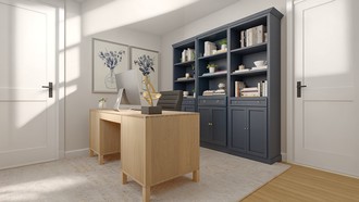 Traditional, Transitional, Classic Coastal, New Classic Office by Havenly Interior Designer Rachel