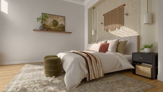 Inspired Modern, Warm Transitional Bedroom by Havenly Interior Designer Erin