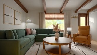 Midcentury Modern, Classic Contemporary Living Room by Havenly Interior Designer Jacqueline