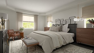 Contemporary, Classic Contemporary, Warm Transitional Bedroom by Havenly Interior Designer Jacqueline