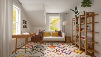 Eclectic, Bohemian Office by Havenly Interior Designer Leah