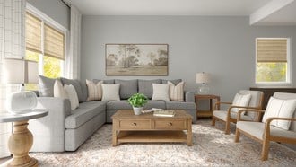 Farmhouse Living Room by Havenly Interior Designer Jaime