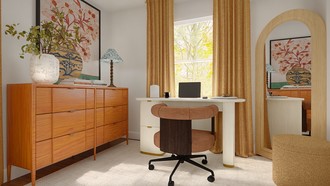 Contemporary, Eclectic, Midcentury Modern, Artful Eclectic Office by Havenly Interior Designer Camila