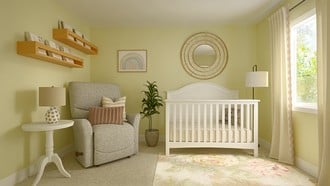 Farmhouse, Midcentury Modern Nursery by Havenly Interior Designer Rachel