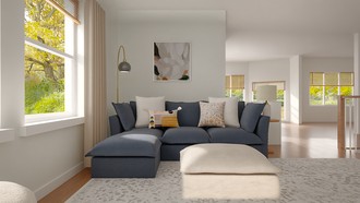 Glam, Organic Modern, Artful Eclectic Living Room by Havenly Interior Designer Hannah