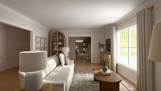 Organic Modern, Modern Cottage, Traditional Charm Living Room by Havenly Interior Designer Mikaela