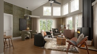 Industrial, Rustic, Artful Eclectic Living Room by Havenly Interior Designer Allison
