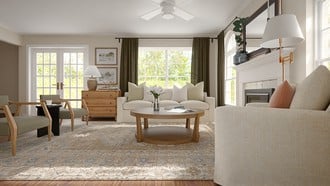Classic, Transitional Living Room by Havenly Interior Designer Estefania