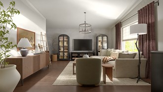 Rustic Living Room by Havenly Interior Designer Carla