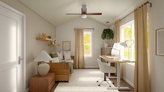Midcentury Modern, Scandinavian, Organic Modern Office by Havenly Interior Designer Gabriel