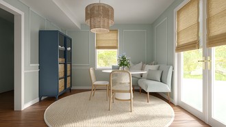 Classic, Bohemian, Coastal Dining Room by Havenly Interior Designer Jacqueline