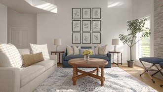 Warm Transitional, New Classic Living Room by Havenly Interior Designer Rachel