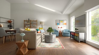 Modern, Eclectic, Bohemian, Artful Eclectic Living Room by Havenly Interior Designer Jennifer
