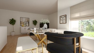 Glam, Global, Preppy Dining Room by Havenly Interior Designer Valerie