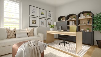 Warm Transitional, New Classic Office by Havenly Interior Designer Rachel