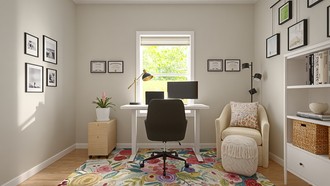 Eclectic, Coastal, Farmhouse, Organic Modern, California Cool, Artful Eclectic Office by Havenly Interior Designer Hannah