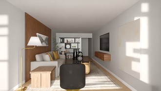 Contemporary, Modern, Glam, Industrial Living Room by Havenly Interior Designer Ana