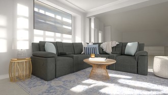 Classic, Coastal, Transitional, Warm Transitional Living Room by Havenly Interior Designer Rachel