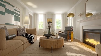Contemporary, Inspired Modern, Parisian Modern, Contemporary Luxe Living Room by Havenly Interior Designer Paola