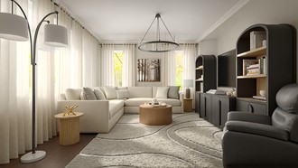 Classic, Transitional Living Room by Havenly Interior Designer Estefania