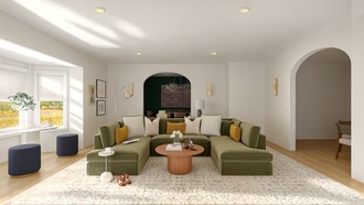 Contemporary Luxe, Organic Modern Living Room by Havenly Interior Designer Philippa