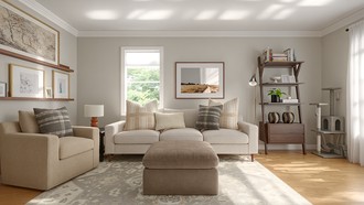 Midcentury Modern, Scandinavian, Inspired Modern, Midcentury Scandi Living Room by Havenly Interior Designer Hannah