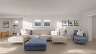 Coastal, Warm Transitional, Classic Coastal Playroom by Havenly Interior Designer Rachel