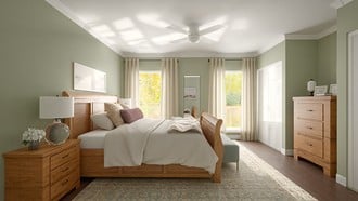 Warm Transitional Bedroom by Havenly Interior Designer Philippa