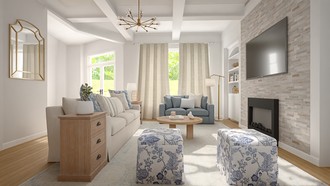 Classic, Coastal, Traditional, Farmhouse, Classic Coastal, New Classic, Modern Cottage Living Room by Havenly Interior Designer Rachel