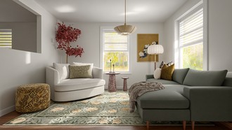 Contemporary, Eclectic, Transitional Living Room by Havenly Interior Designer Camila