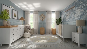 Bohemian, Coastal, Organic Modern Nursery by Havenly Interior Designer Erin