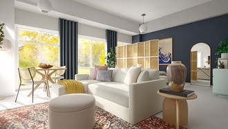 Contemporary, Eclectic, Bohemian, Artful Eclectic Living Room by Havenly Interior Designer Camila