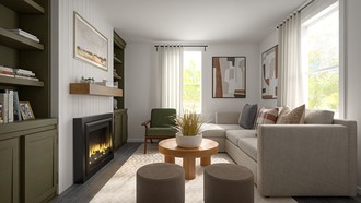 Warm Transitional Living Room by Havenly Interior Designer Veronica