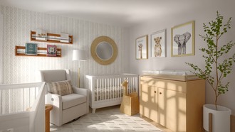 Scandinavian, Warm Transitional Nursery by Havenly Interior Designer Carolina