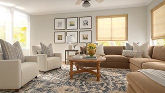 Farmhouse, Traditional Charm Living Room by Havenly Interior Designer Kennedy