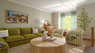 Traditional Charm, Artful Eclectic Living Room by Havenly Interior Designer Wan