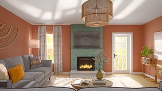 Artful Eclectic Living Room by Havenly Interior Designer Wan