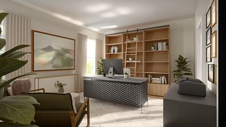 Organic Modern Office by Havenly Interior Designer Maria