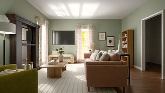 Inspired Modern, Artful Eclectic Living Room by Havenly Interior Designer Wan