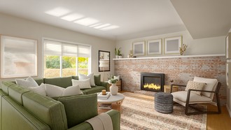 Modern, Coastal, Transitional Living Room by Havenly Interior Designer Trenton