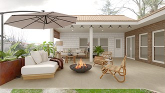 Warm Transitional Outdoor Space by Havenly Interior Designer Paola