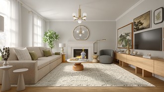 Transitional Living Room by Havenly Interior Designer Leah