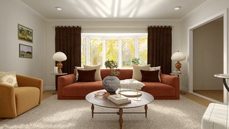 Artful Eclectic Living Room by Havenly Interior Designer Paola