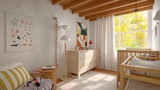 Minimal, Scandinavian, Midcentury Scandi Nursery by Havenly Interior Designer Gabriel