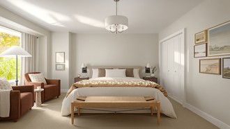 Transitional, Warm Transitional Bedroom by Havenly Interior Designer Martha
