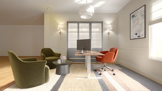 Warm Transitional Living Room by Havenly Interior Designer Philippa